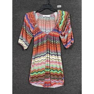 T Bags Los Angeles Venezia Mini Dress Womens Size XS Multicolor Geometric Boho